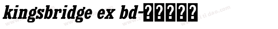 kingsbridge ex bd字体转换